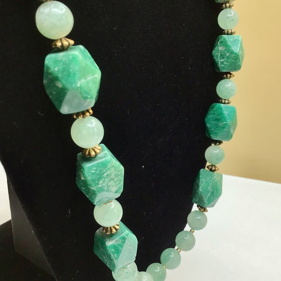 🌺RARE Vintage Amazonite & Aventurine Necklace - Picture 11 of 16